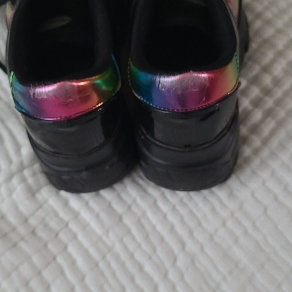 Black & Rainbow Platform Sneakers *READ LISTING* - Picture 6 of 7